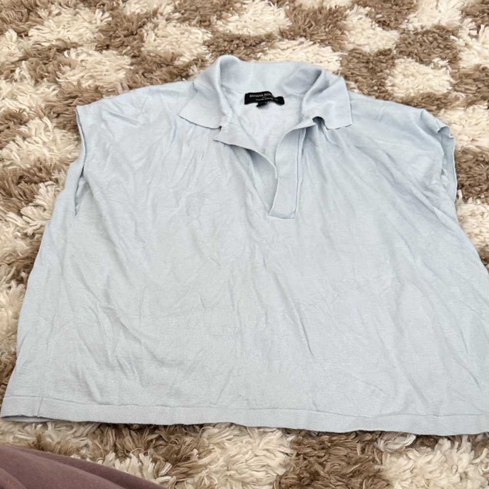 Banana Republic Light Blue V-Neck Sweater